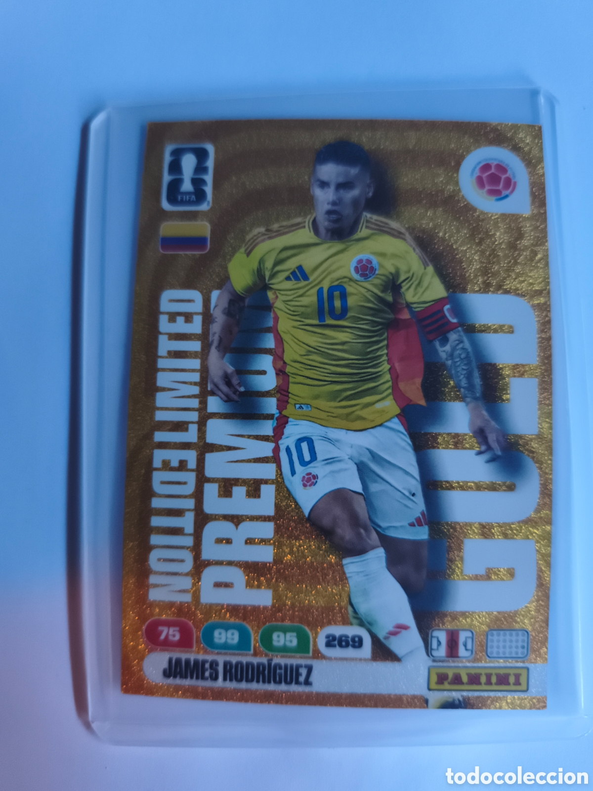 Cromos de F&uacute;tbol: FIFA 2026 PREMIUM GOLD JAMES RODRIGUEZ