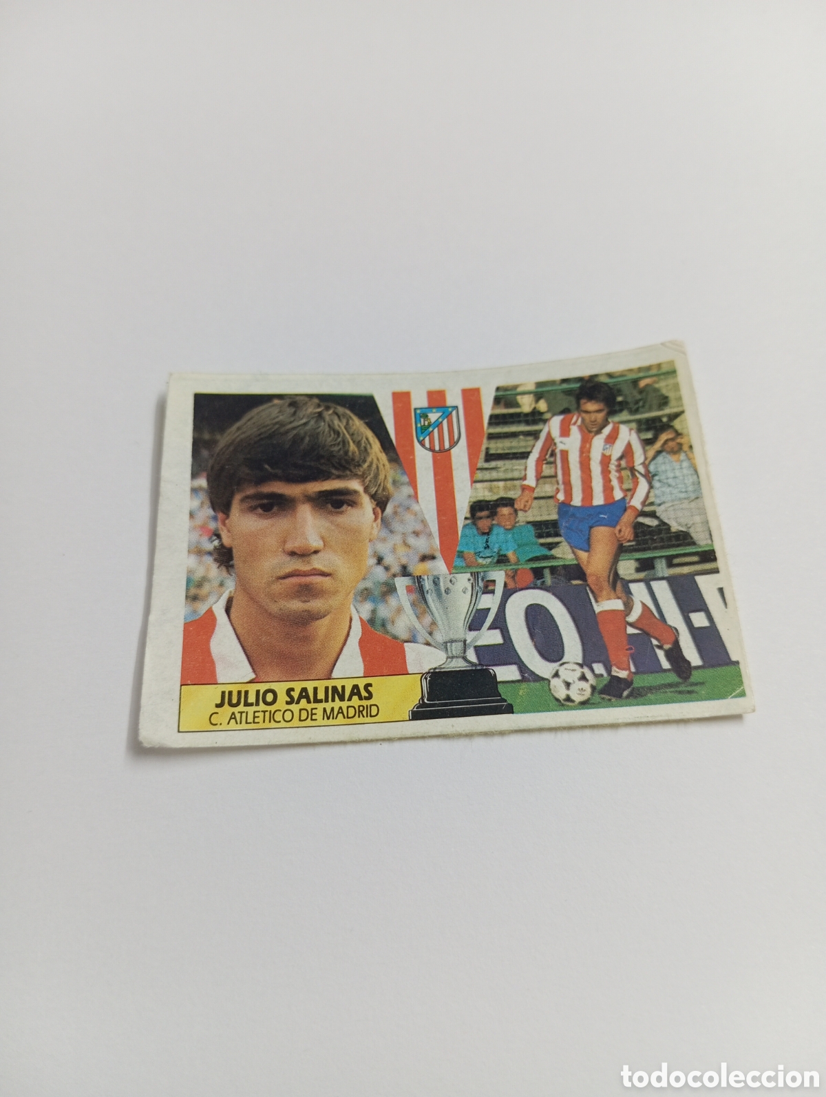 Cromos de F&uacute;tbol: JULIO SALINAS Atl&eacute;tico de Madrid Liga Este 1987 1988 Panini 87 88 RECUPERADO