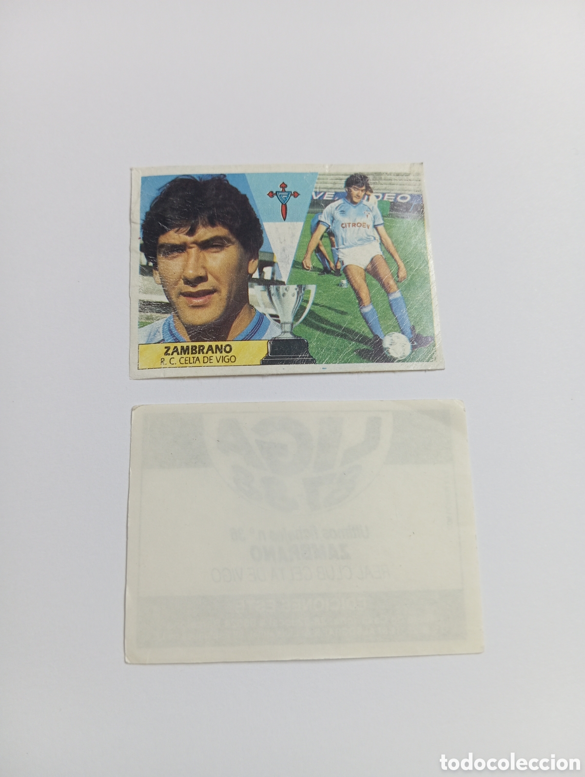Cromos de F&uacute;tbol: FICHAJE 36 ZAMBRANO Liga Este 1987 1988 Panini 87 88 RECUPERADO