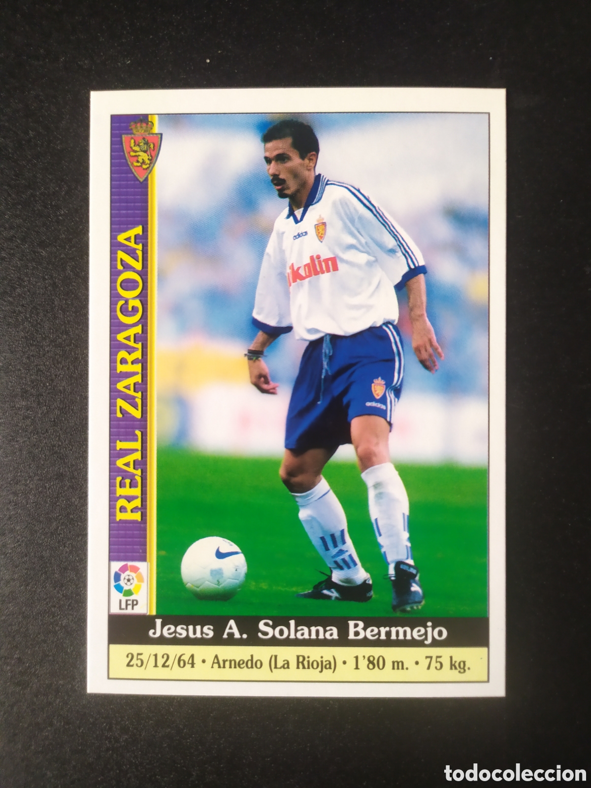 Cromos de F&uacute;tbol: Mundicromo fichas Liga 1999 2000 99 00 Solana n&deg; 149 Real Zaragoza