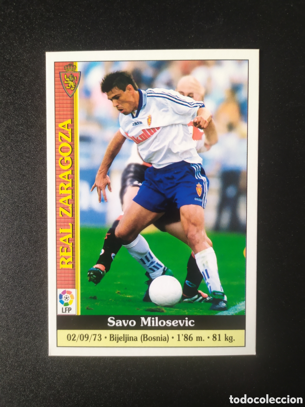 Cromos de F&uacute;tbol: Mundicromo fichas Liga 1999 2000 99 00 Milosevic n&deg; 162 Real Zaragoza