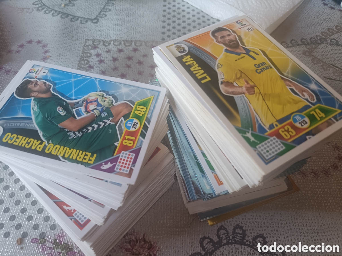 Cromos de F&uacute;tbol: Adrenalyn 16 17 Lote de 248 fichas sin repetir