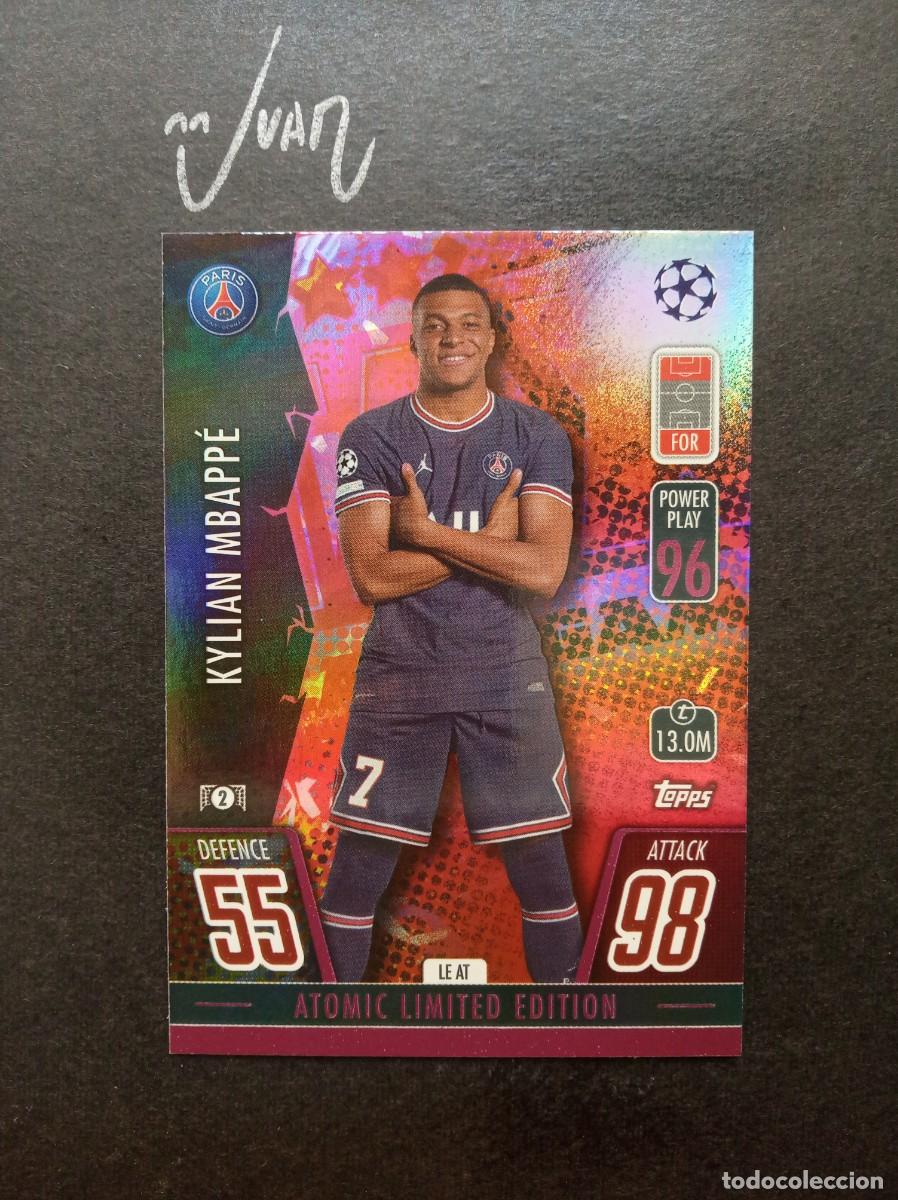 Cromos de F&uacute;tbol: LIMITED EDITION ATOMIC MBAPPE PARIS SAINT-GERMAIN ⚽ TOPPS &reg; MATCH ATTAX CHAMPIONS 2021 2022 21 22