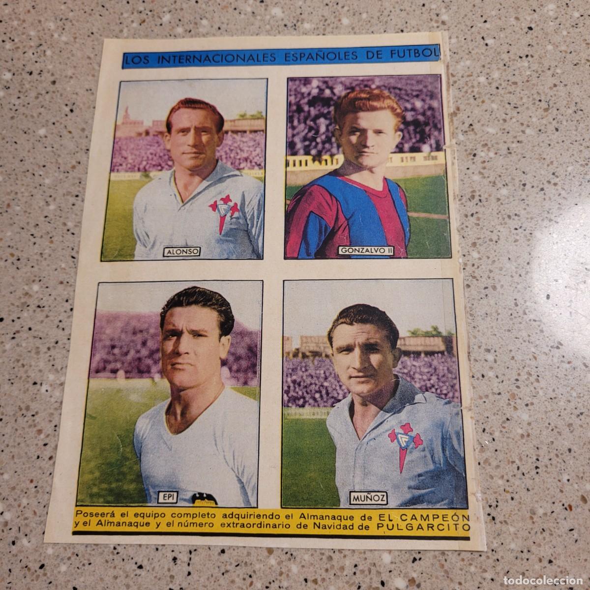 Cromos de F&uacute;tbol: LOTE CUATRO CROMOS DE INTERNAACIONALES DE FUTBOL PUBLICADOS EN PULGARCITO. LEER COMENTARIOS