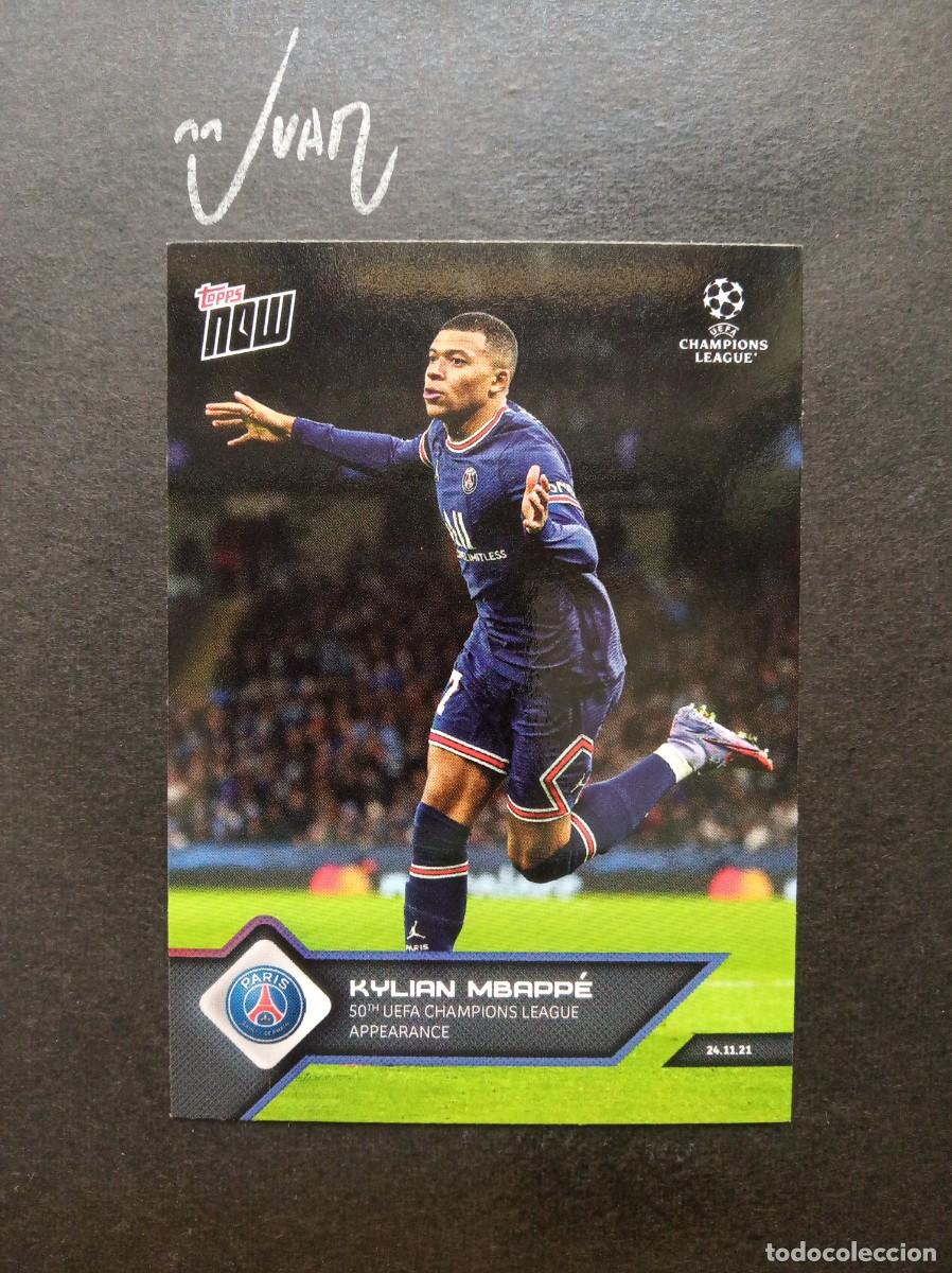 Cromos de F&uacute;tbol: 083 ''50 CHAMPIONS LEAGUE APPEARANCE'' MBAPPE PARIS SAINT-GERMAIN ⚽ TOPPS &reg; NOW 2022 NUEVO 1/980
