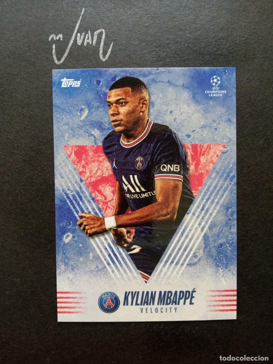 Cromos de F&uacute;tbol: VELOCITY MBAPPE PARIS SAINT-GERMAIN MADRID ⚽ TOPPS &reg; ALPHONSO DAVIES CURATED SET 2021 2022 21 22