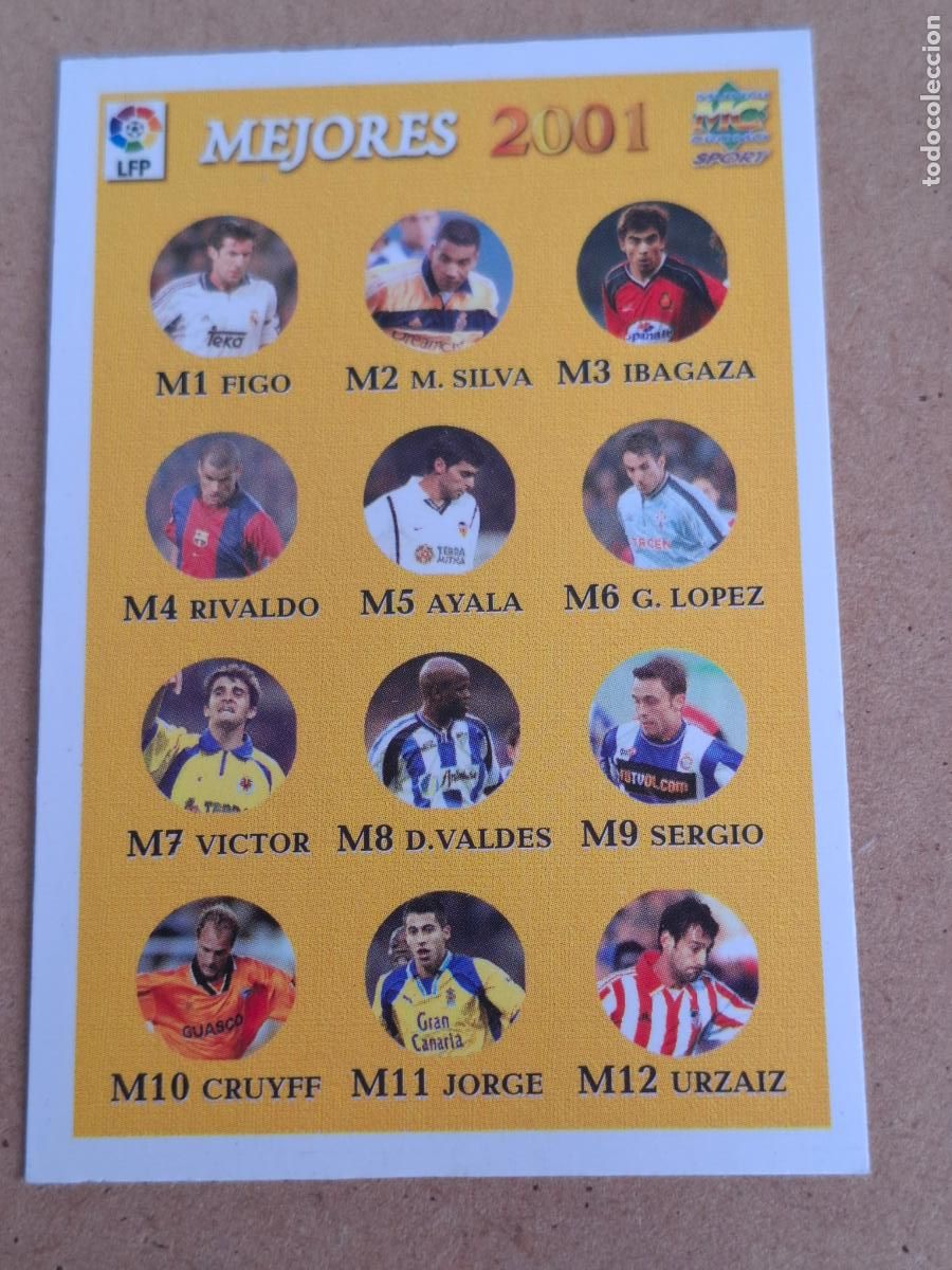 Cromos de F&uacute;tbol: MUNDICROMO 2001 2002 01 02 - &Iacute;NDICE MEJORES 2001