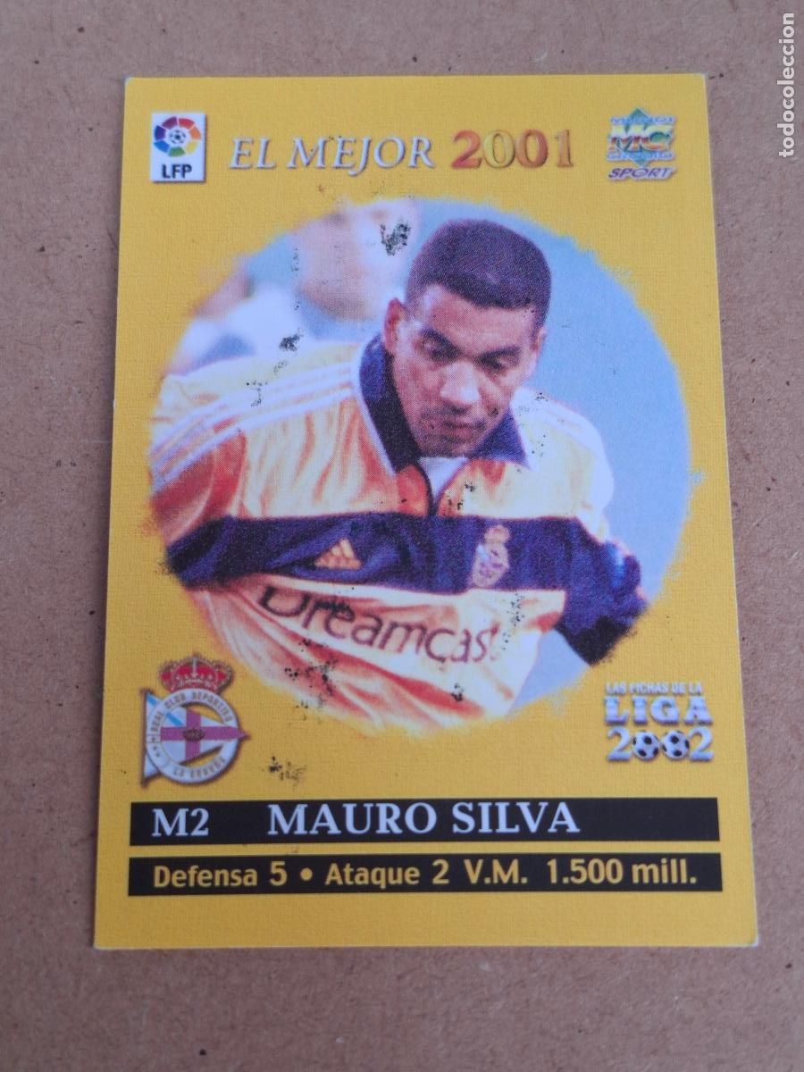 Cromos de F&uacute;tbol: MUNDICROMO 2001 2002 01 02 - M2 MAURO SILVA ( EL MEJOR ) - R.C. DEPORTIVO
