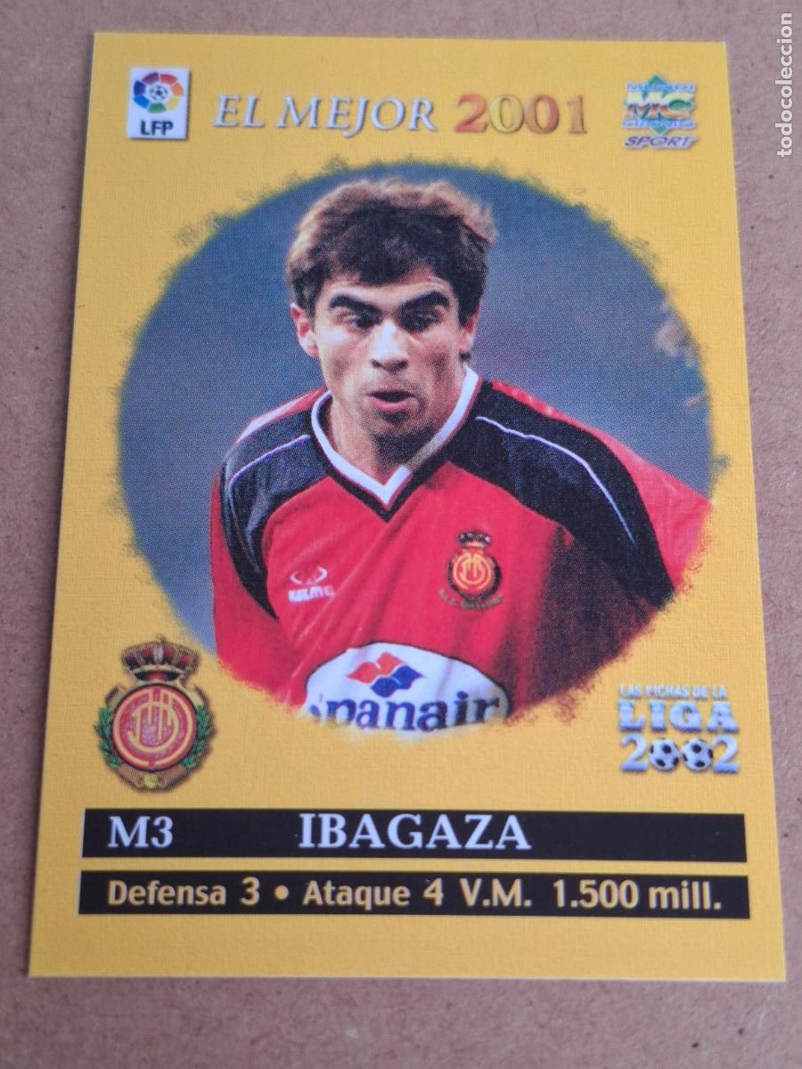 Cromos de F&uacute;tbol: MUNDICROMO 2001 2002 01 02 - M3 IBAGAZA ( EL MEJOR ) - RCD. MALLORCA