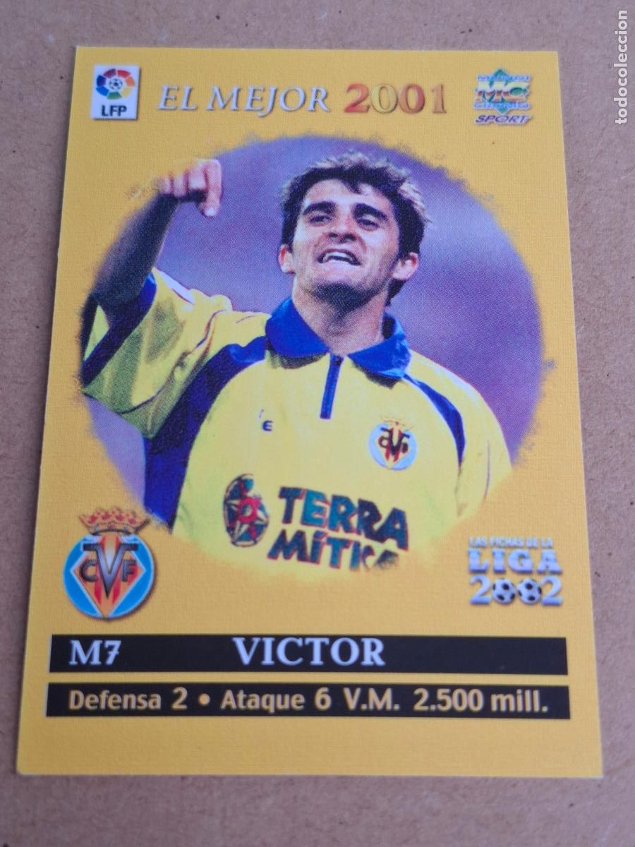 Cromos de F&uacute;tbol: MUNDICROMO 2001 2002 01 02 - M7 V&Iacute;CTOR ( EL MEJOR ) - VILLARREAL CF