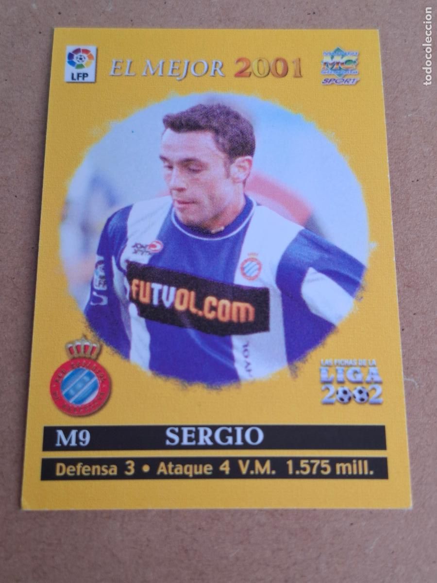 Fu&szlig;ball-Sticker: MUNDICROMO 2001 2002 01 02 - M9 SERGIO ( EL MEJOR ) - RCD. ESPANYOL