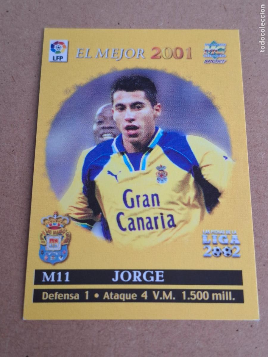 Cromos de F&uacute;tbol: MUNDICROMO 2001 2002 01 02 - M11 JORGE ( EL MEJOR ) - VILLARREAL CF