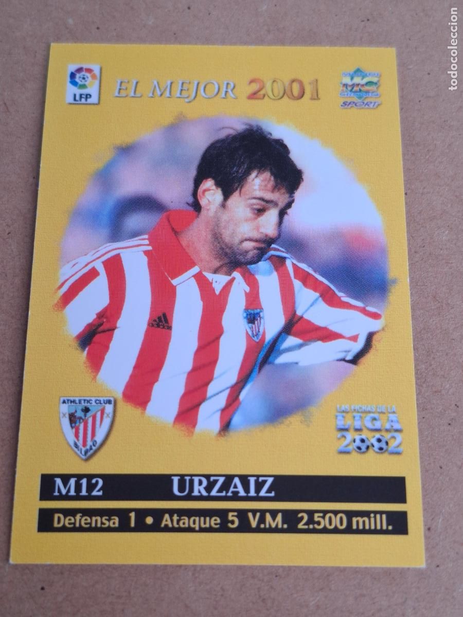 Cromos de F&uacute;tbol: MUNDICROMO 2001 2002 01 02 - M12 URZAIZ ( EL MEJOR ) - ATHLETIC CLUB