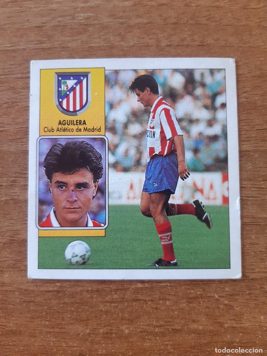 Football Stickers: Aguilera (Atl&eacute;tico Madrid) Liga 92-93 ESTE. Nunca pegado, sin pegar