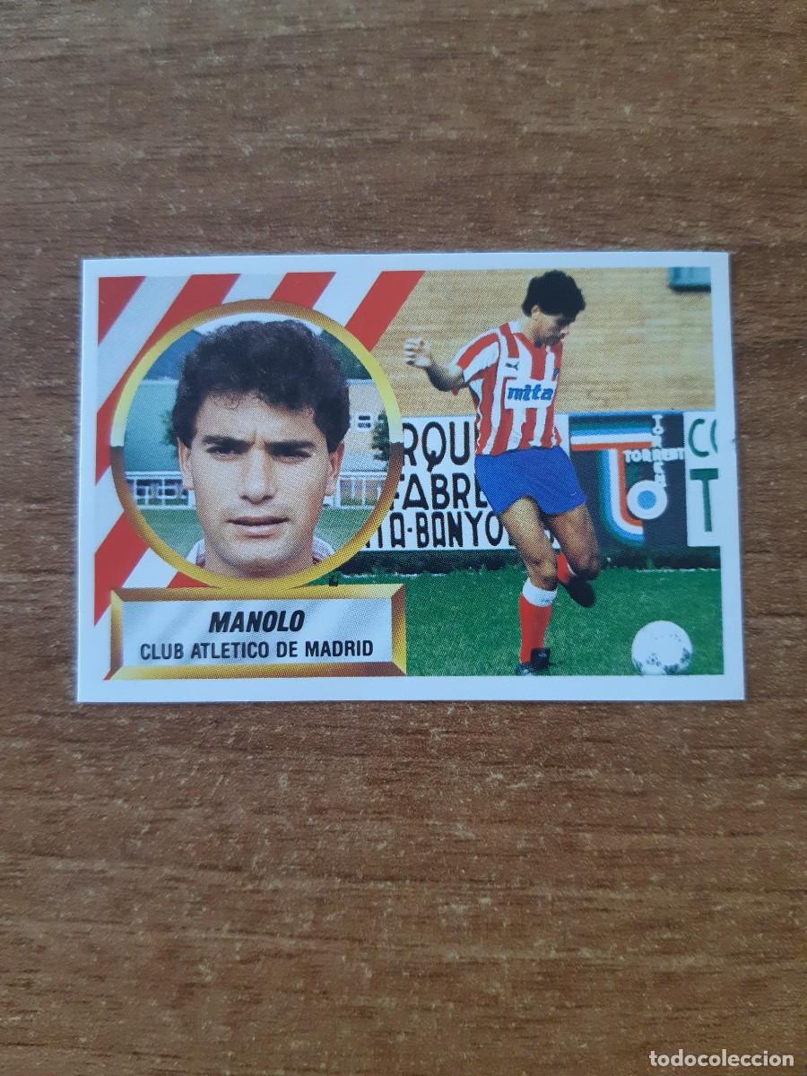 Cromos de F&uacute;tbol: N&deg;13 Manolo (Atl&eacute;tico Madrid) Liga 88-89 ESTE. Nunca pegado, sin pegar
