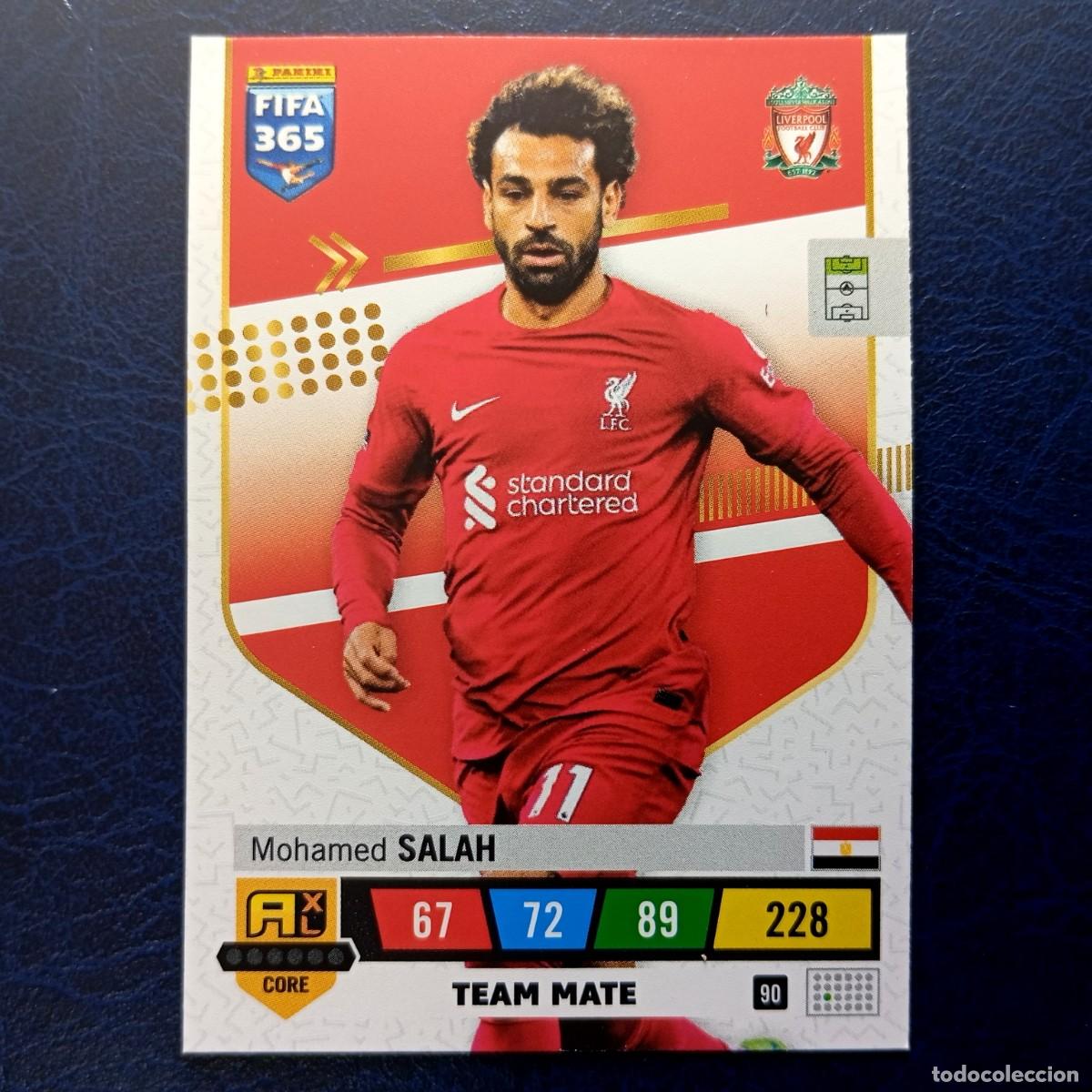 Cromos de F&uacute;tbol: ⚜️ Mohamed Salah. 90. Panini Adrenalyn XL FIFA 365 2023. Nueva de paquete, New from Package