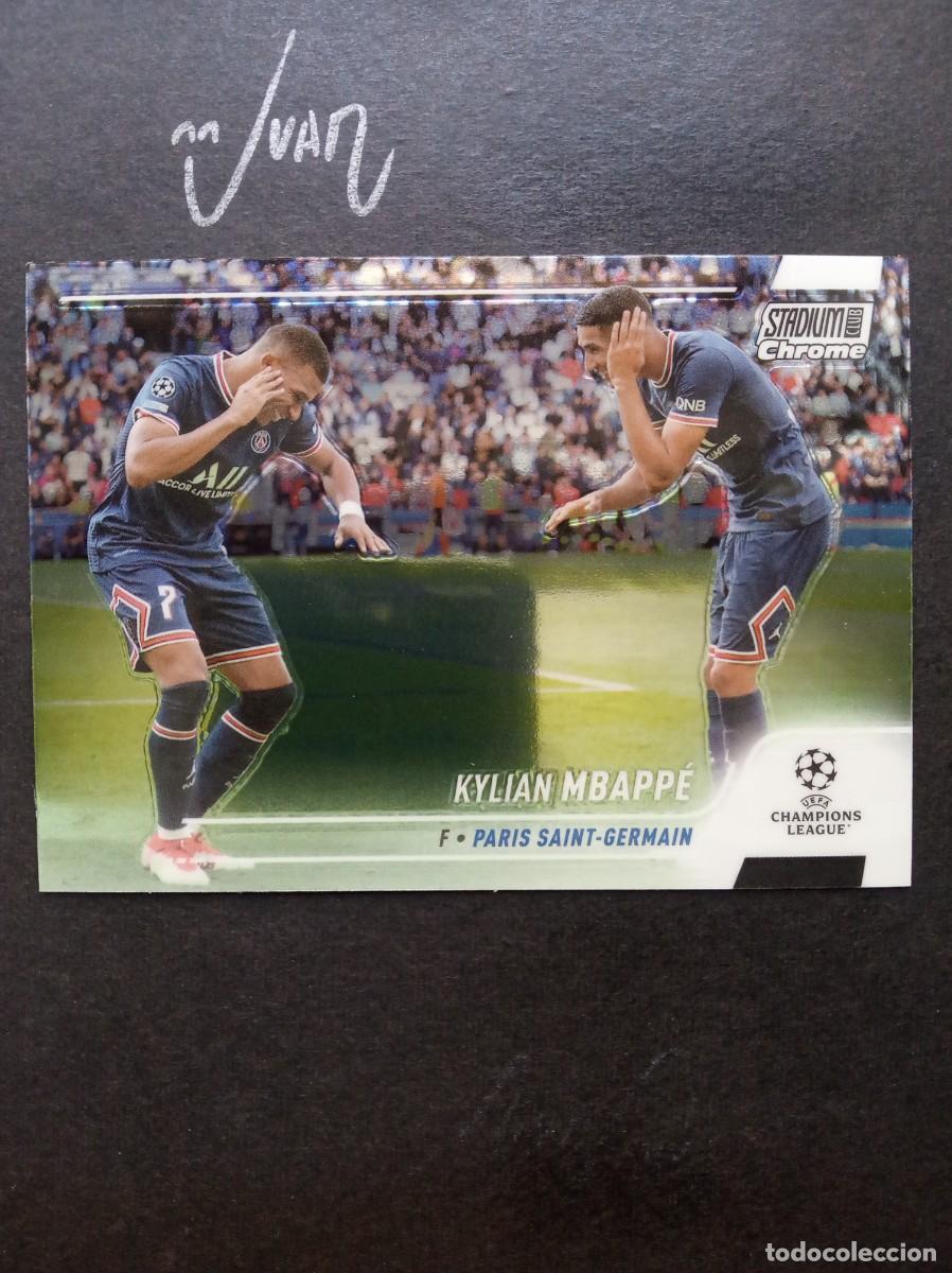 Cromos de F&uacute;tbol: N&ordm; 75 MBAPPE PARIS SAINT-GERMAIN REAL MADRID ⚽ TOPPS &reg; CHROME STADIUM CLUB 2021 2022 21 22 NUEVO