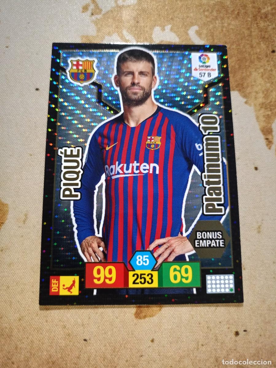 Cromos de F&uacute;tbol: Barcelona 57 B PIQU&Eacute; PLATINUM 10 Adrenalyn 2018-19