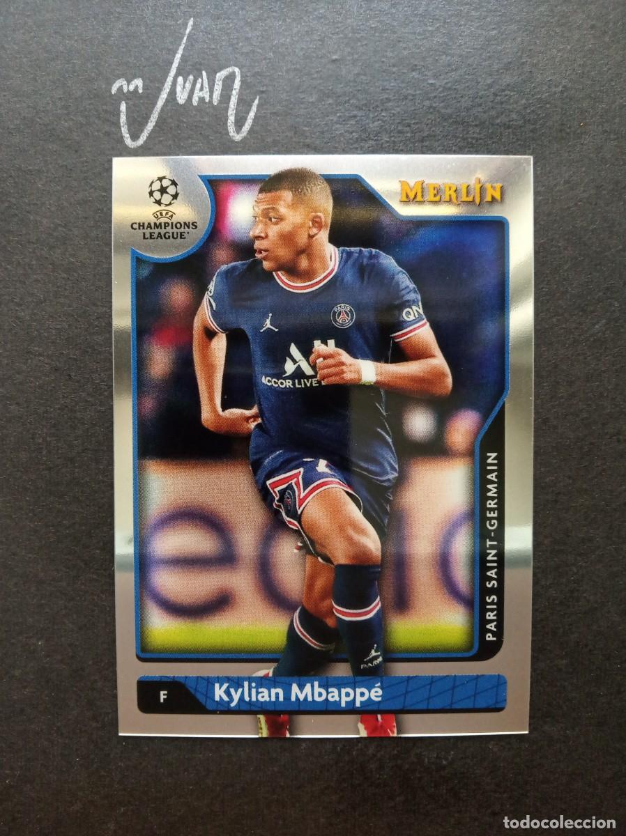 Cromos de F&uacute;tbol: 100 MBAPPE PARIS SAINT-GERMAIN ⚽ TOPPS &reg; CHROME MERLIN UEFA CHAMPIONS LEAGUE 2021 2022 21 22 NUEVO