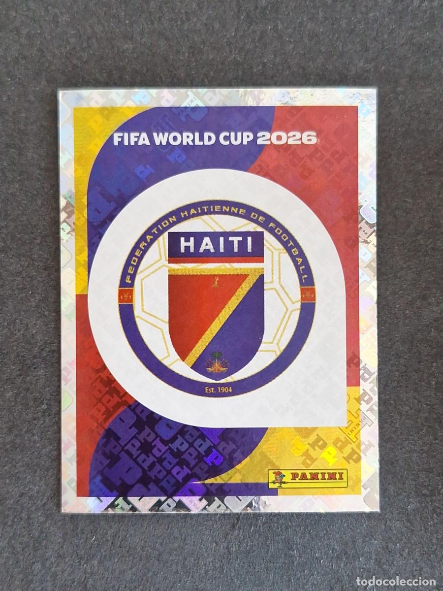 Cromos de F&uacute;tbol: L2 ESCUDO SELECCION HAITI 1 PANINI MUNDIAL FIFA WORLD CUP 2026 PANINI NUNCA PEGADO SIN PEGAR