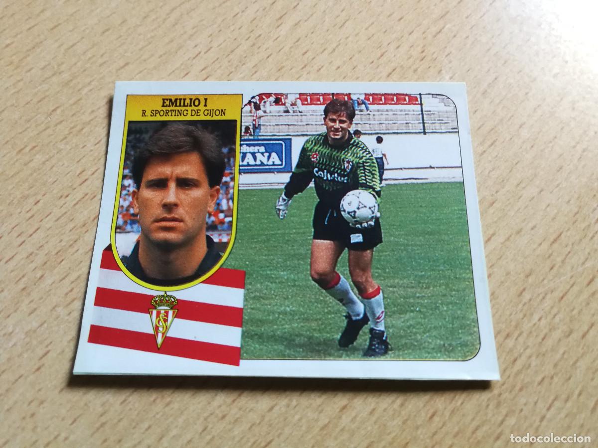 Cromos de F&uacute;tbol: Emilio I Coloca Sproting de Gij&oacute;n, editorial Este 1991-92, Este 91/92, de pegatina despegado