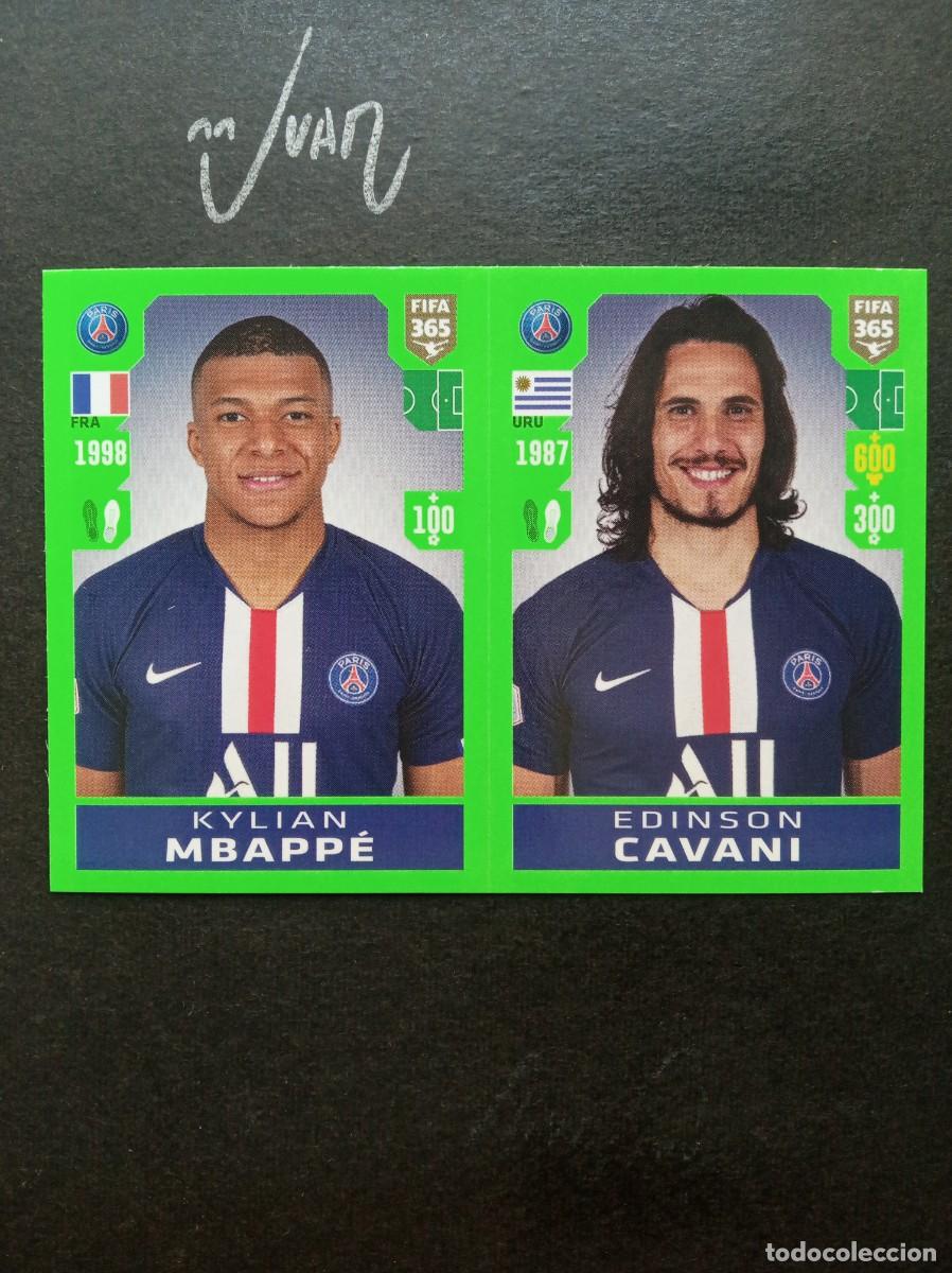Cromos de F&uacute;tbol: 153 A / B MBAPPE CAVANI PARIS SAINT-GERMAIN PSG ⚽ PANINI &reg; FIFA 365 2019 2020 19 20 SIN PEGAR NUEVO