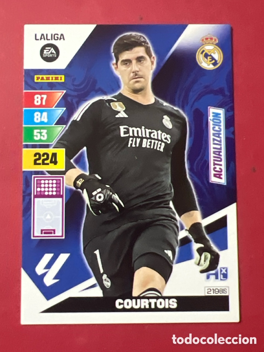 Figurine di Calcio: C7059. 219 BIS COURTOIS REAL MADRID CROMO FUTBOL PANINI LIGA 23-24 ADRENALYN 2023-2024