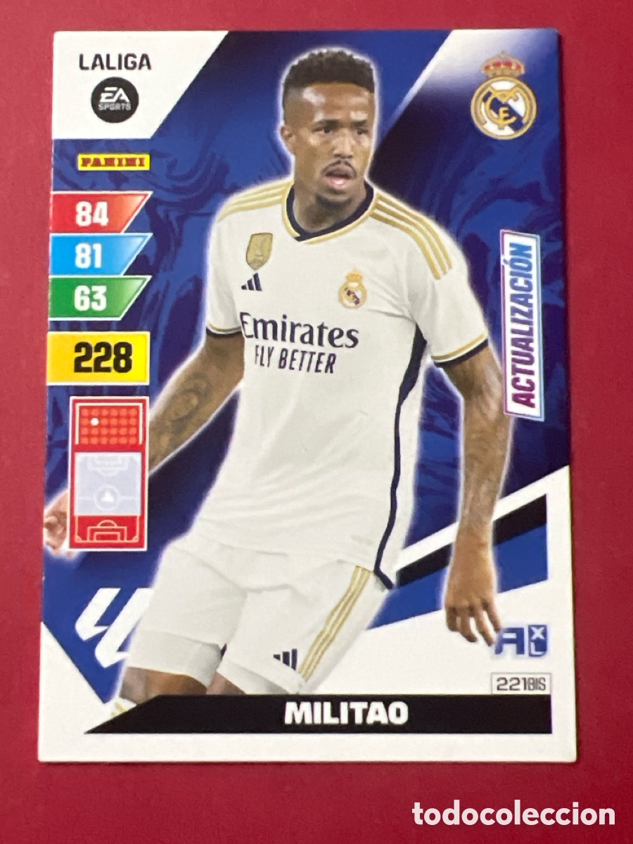 Figurine di Calcio: C7064. 221BIS MILITAO REAL MADRID ACTUALIZACI&Oacute;N ADRENALYN 2023 2024 23 24 221 BIS