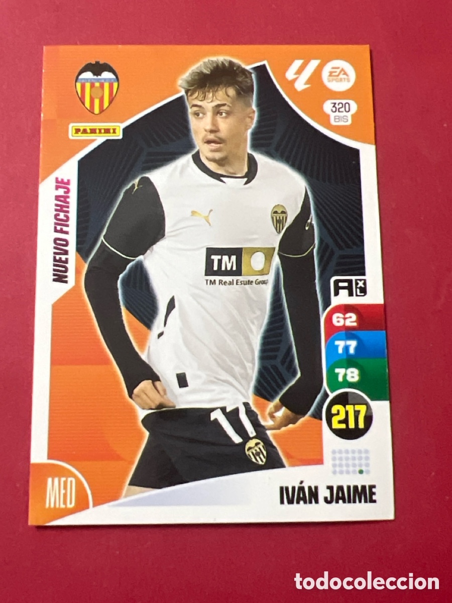 Fu&szlig;ball-Sticker: C7065. ADRENALYN XL 2024-2025 24 25 PANINI &ndash; F&Uacute;TBOL VALENCIA CF N&ordm; 320 BIS IV&Aacute;N JAIME