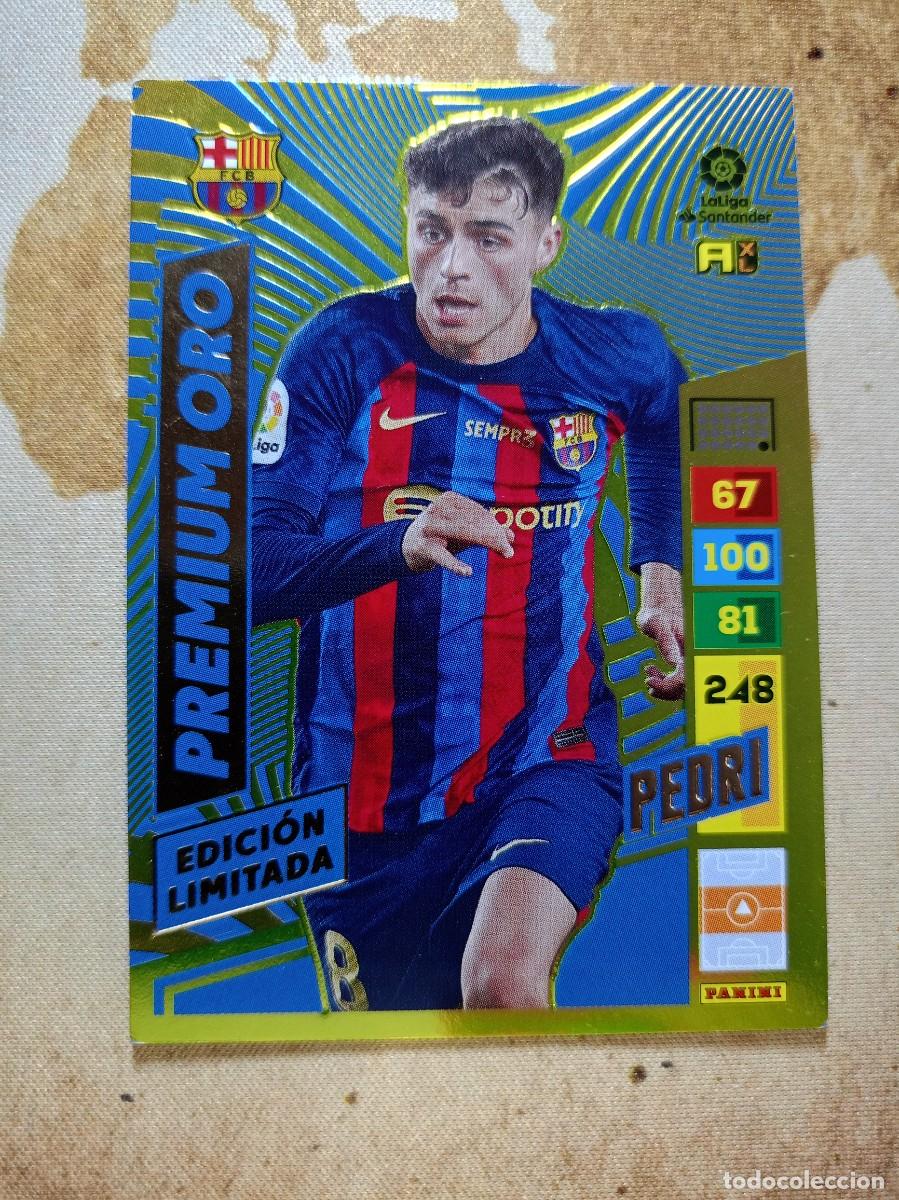 Fu&szlig;ball-Sticker: Adrenalyn Edici&oacute;n Limitada PREMIUM ORO PEDRI 2022-23