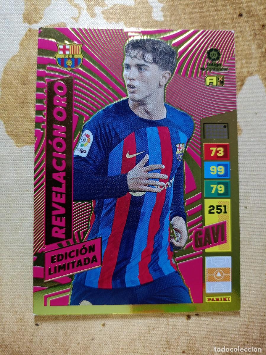 Fu&szlig;ball-Sticker: Adrenalyn Edici&oacute;n Limitada REVELACI&Oacute;N ORO GAVI 2022-23