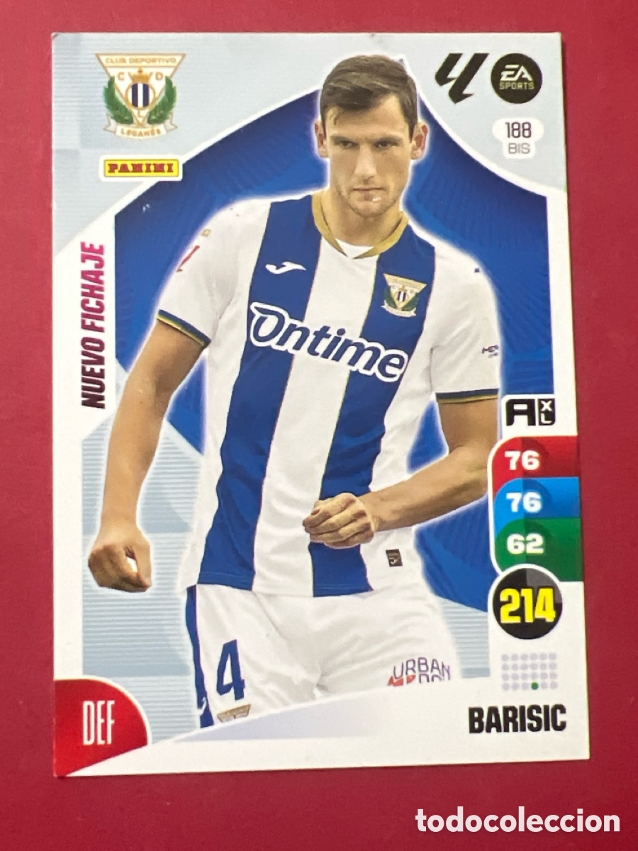 Fu&szlig;ball-Sticker: C7067. 188 BIS Barisic, CD Legan&eacute;s, Nuevo Fichaje, Panini Adrenalyn XL 2024 2025 24 25