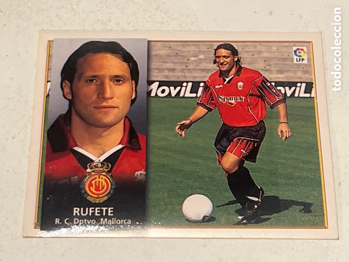 Fu&szlig;ball-Sticker: Cromo F&uacute;tbol Liga Este 98-99 Rufete R. C. Dptvo Mallorca