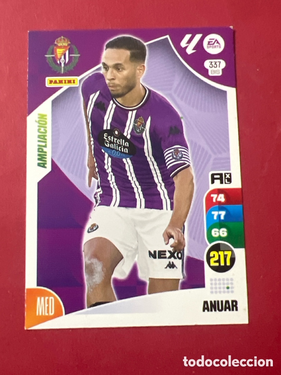 Fu&szlig;ball-Sticker: C7068. 337 Bis ANUAR (Real Valladolid) AMPLIACI&Oacute;N. Liga 2024 2025 24 25 Adrenalyn XL (Panini)