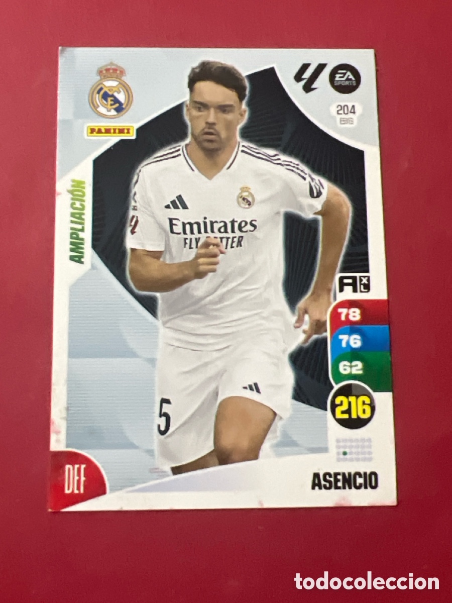 Cromos de F&uacute;tbol: C7072. ADRENALYN XL 2024-2025 24 25 PANINI &ndash; F&Uacute;TBOL REAL MADRID N&ordm; 204 BIS RA&Uacute;L ASENCIO