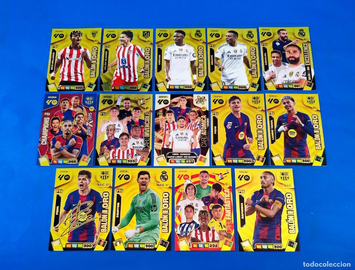 Cromos de F&uacute;tbol: Adrenalyn 2025 2026 / 25 26 Bal&oacute;n de Oro Yamal Pedri Courtois Mbapp&eacute; Vinicius Excellence Fant&aacute;stica