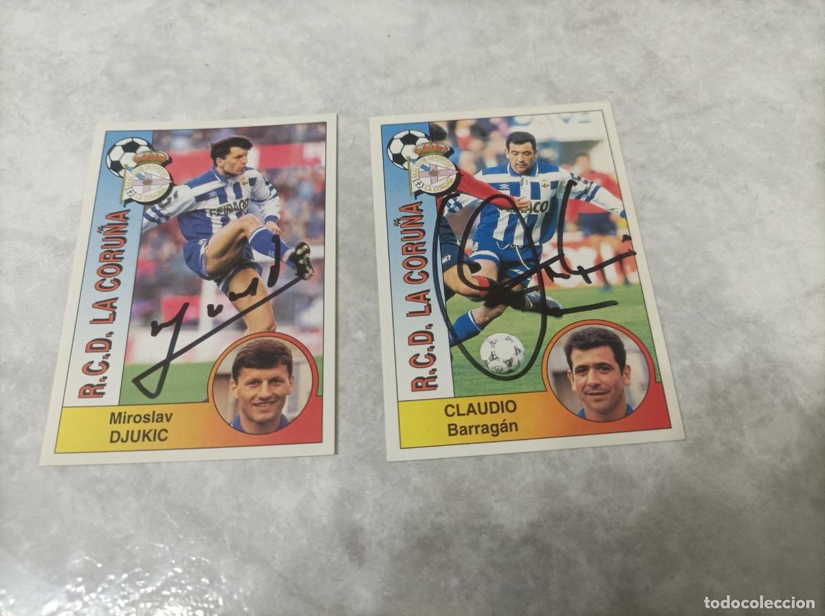 Cromos de F&uacute;tbol: Cromos firmados Deportivo de La Coru&ntilde;a