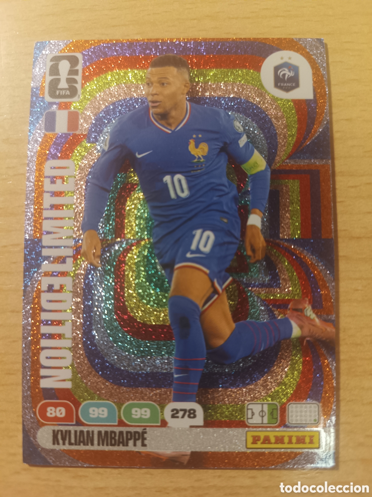 Cromos de F&uacute;tbol: KYLIAN MBAPPE FRANCIA FRANCE LIMITED EDITION ADRENALYN XL FIFA WORLD CUP MUNDIAL 2026 PANINI 26
