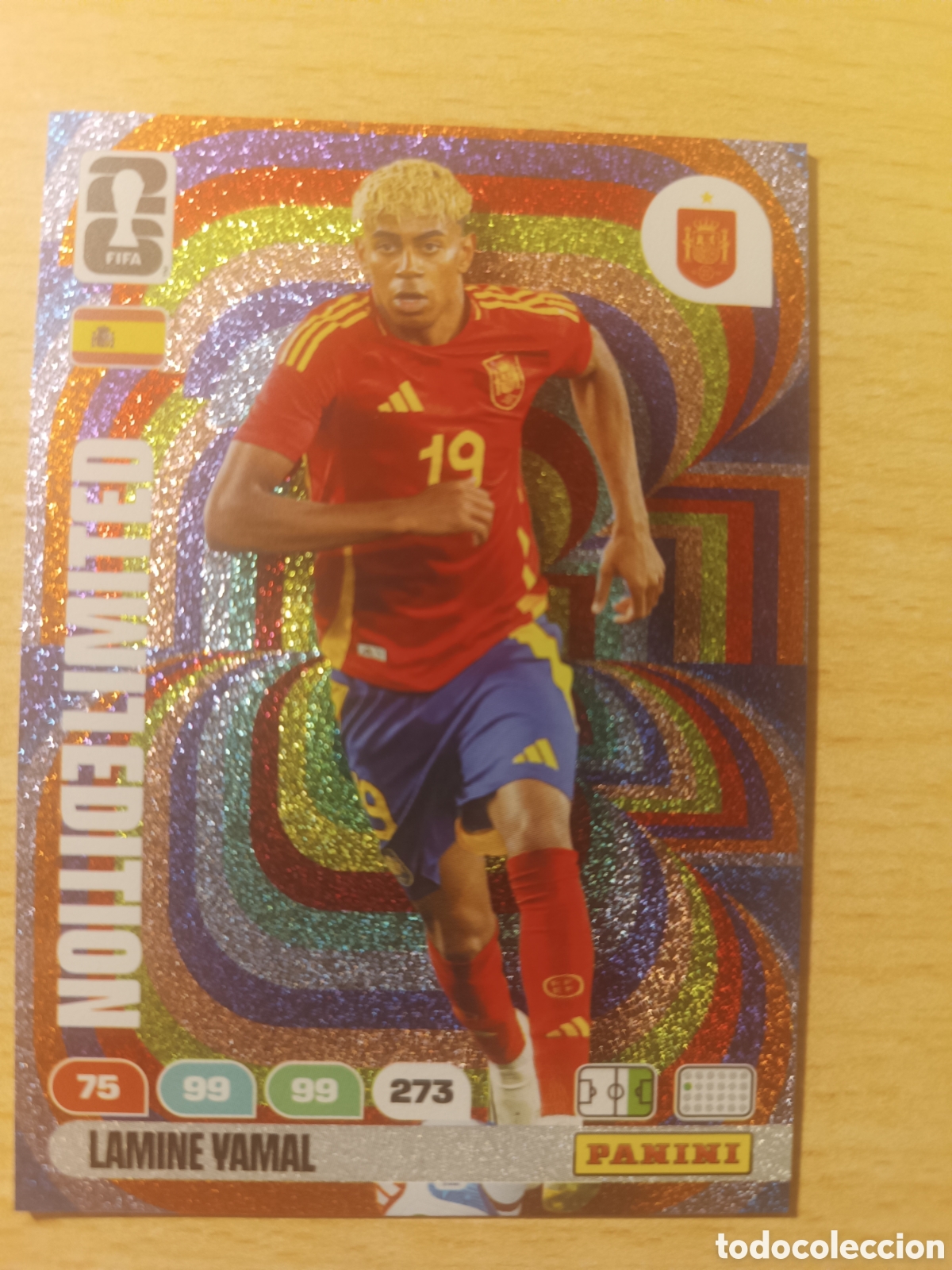 Cromos de F&uacute;tbol: LAMINE YAMAL ESPA&Ntilde;A SPAIN LIMITED EDITION ADRENALYN XL FIFA WORLD CUP MUNDIAL 2026 PANINI 26