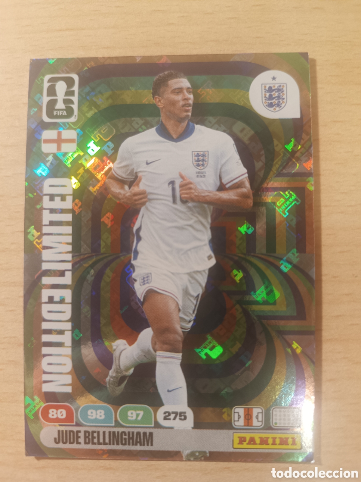 Cromos de F&uacute;tbol: JUDE BELLINGHAM INGLATERRA ENGLAND LIMITED EDITION ADRENALYN XL FIFA WORLD CUP MUNDIAL 2026 PANINI 2