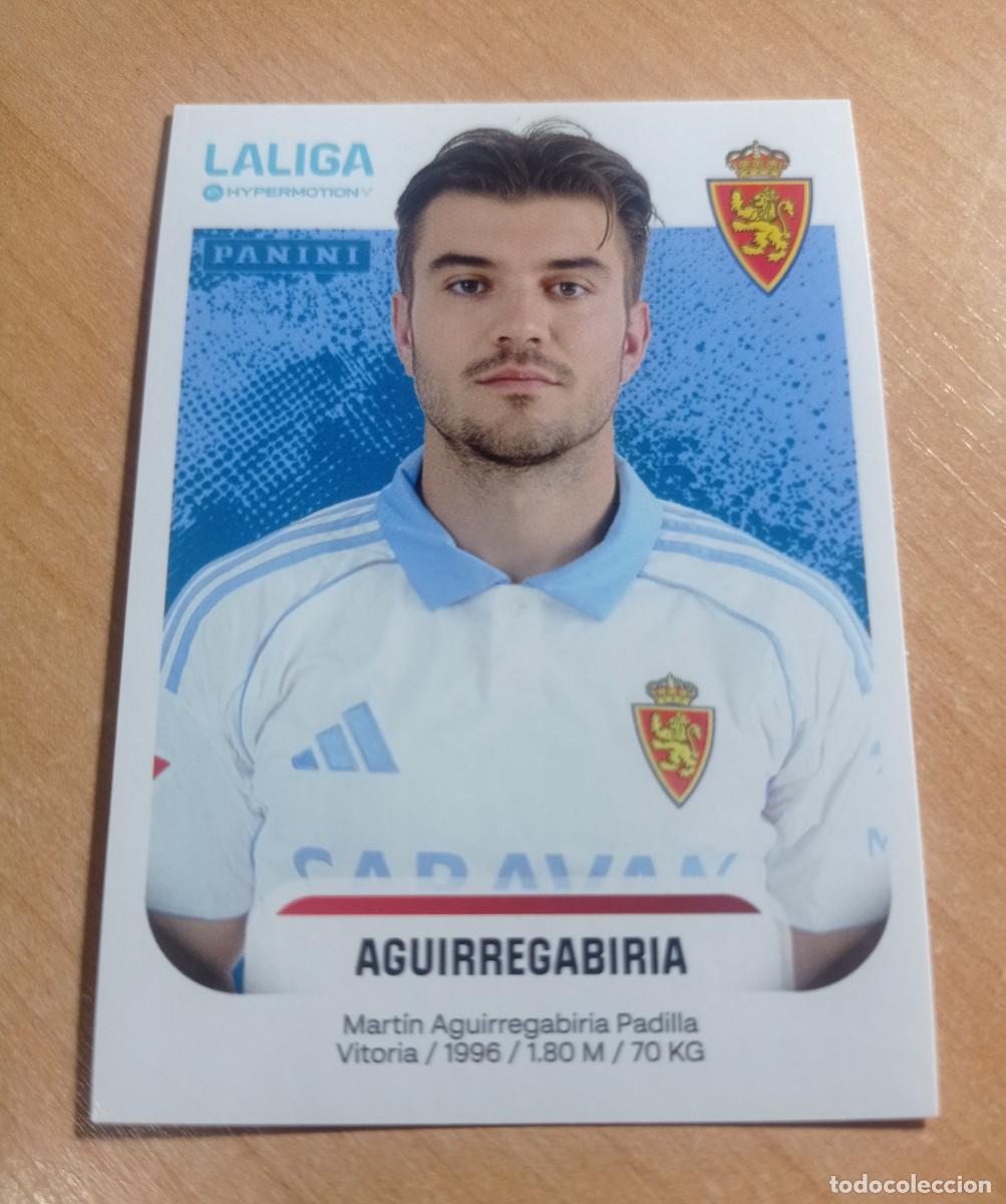 Cromos de F&uacute;tbol: 405 AGUIRREGABIRIA DEL ZARAGOZA 2&ordf; DIVISION HYPERMOTION 25 26 PANINI 2025 2026 NUEVO
