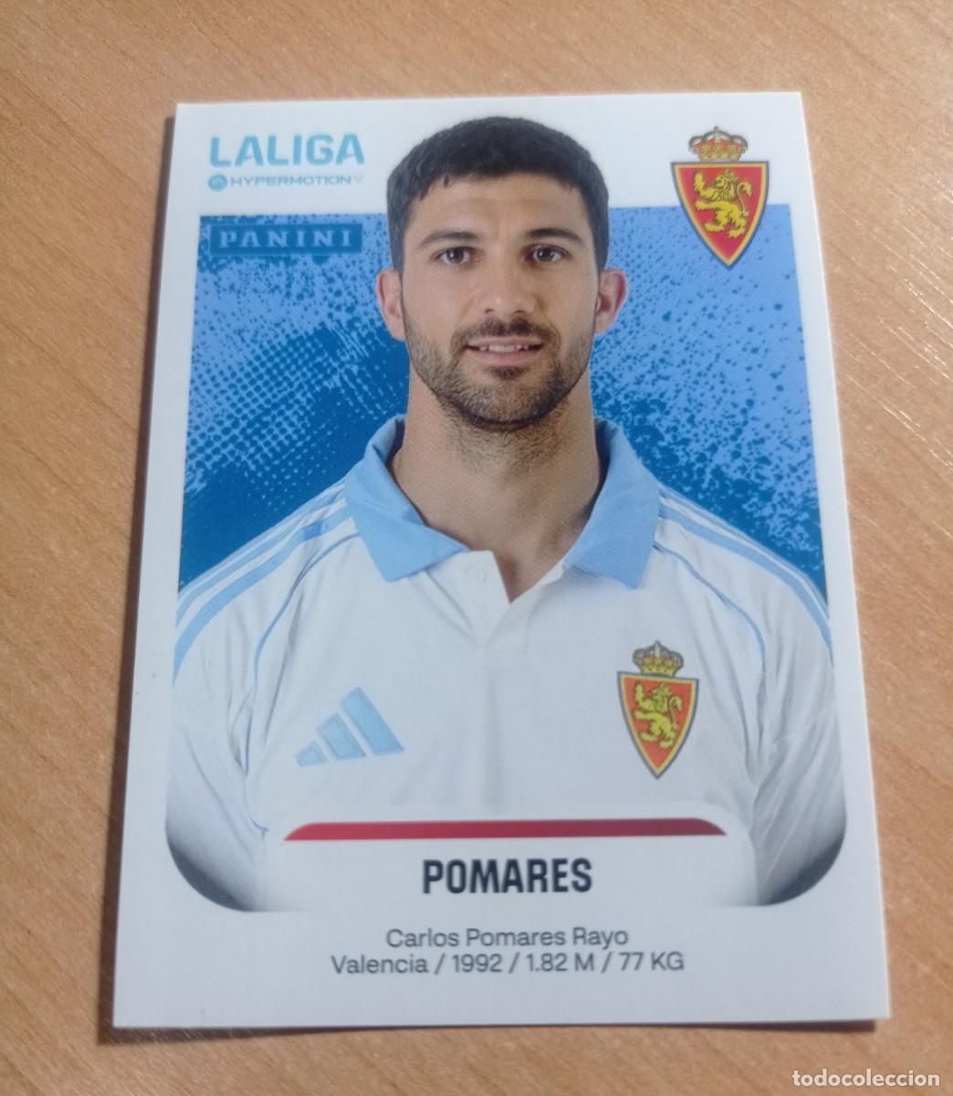 Cromos de Futebol: 408 B POMARES DEL ZARAGOZA 2&ordf; DIVISION HYPERMOTION 25 26 PANINI 2025 2026 NUEVO