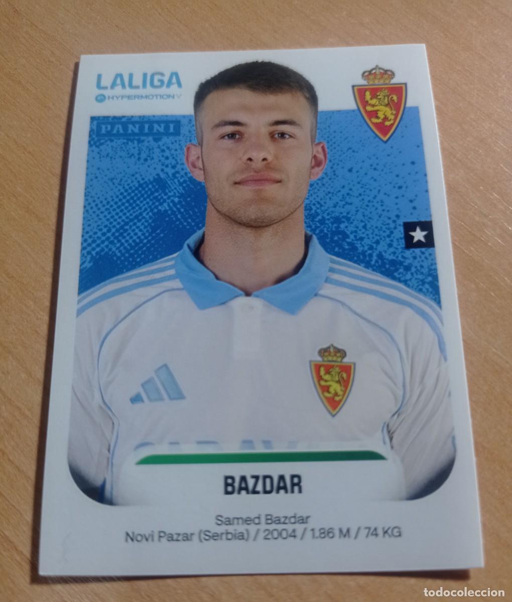 Cromos de F&uacute;tbol: 417 BAZDAR DEL ZARAGOZA 2&ordf; DIVISION HYPERMOTION 25 26 PANINI 2025 2026 NUEVO