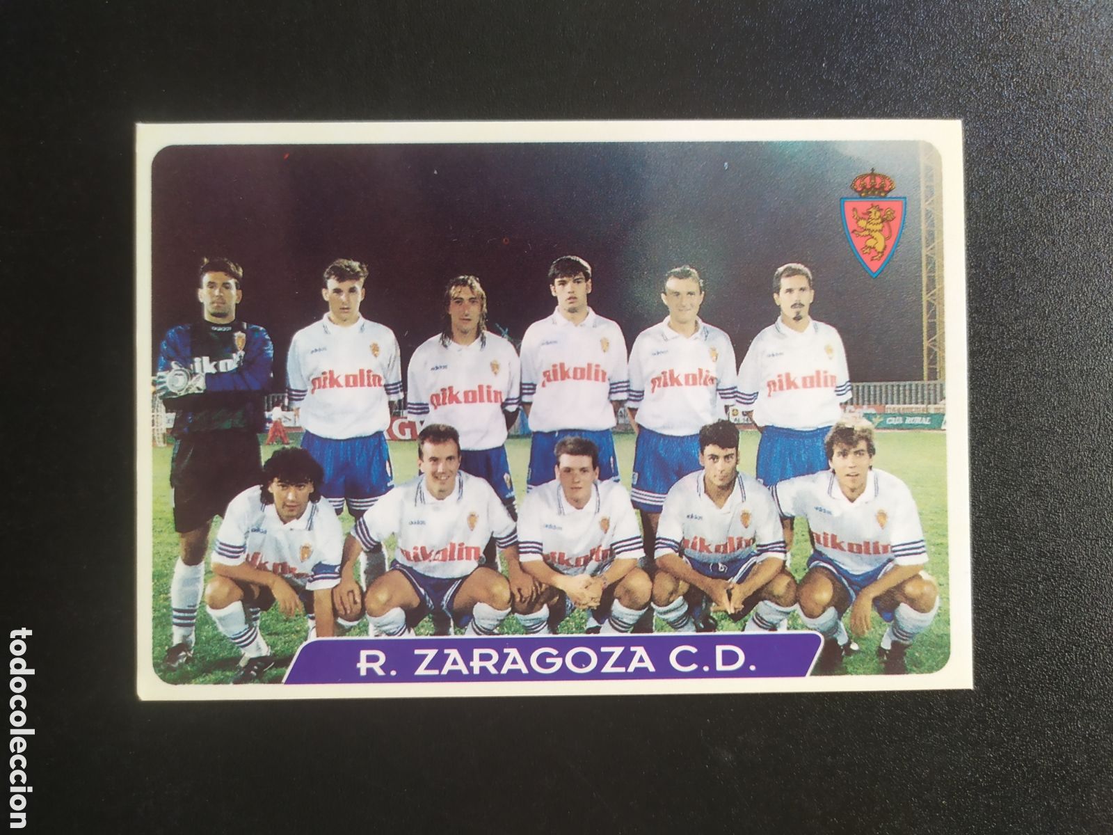 Cromos de F&uacute;tbol: Mundicromo fichas Liga 1995 1996 95 96 plantilla n&deg; 109 Real Zaragoza