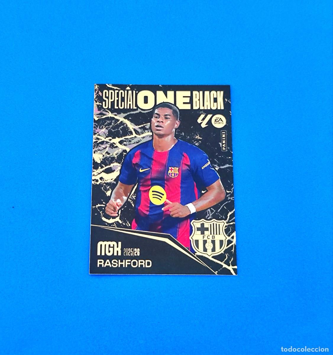 Cromos de F&uacute;tbol: Megacracks 2025 2026 / 25 26 Special One Black Rashford Barcelona