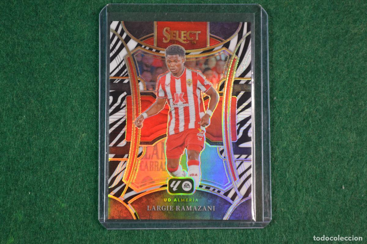 Cromos de F&uacute;tbol: PANINI SELECT LA LIGA 2023-24 - 189 LARGIE RAMAZANI (UD ALMERIA) PARALELA ZEBRA NUMERADA 02/25