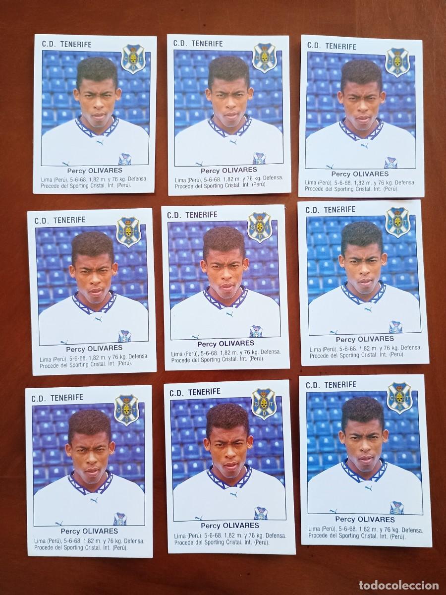 Cromos de F&uacute;tbol: 9x Percy Olivares Estrellas liga ultima incorporaci&oacute;n tenerife Panini 93 94 1993 1994 fichaje nuevo