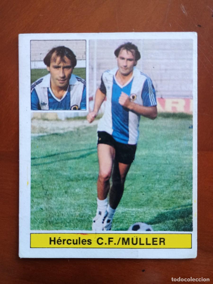 Cromos de F&uacute;tbol: Cromo f&uacute;tbol liga 81 82 1981 1982 ediciones este despegado Muller fichaje 28 H&eacute;rcules error trasera