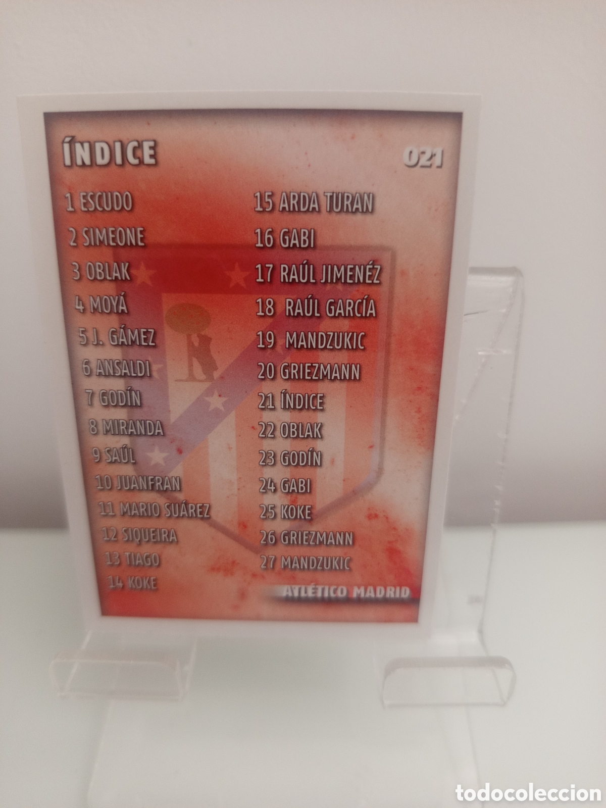 Cromos de Futebol: ❇️ CROMO ⚽ &Iacute;NDICE ATL&Eacute;TICO DE MADRID 21 021 FICHAS LIGA 2015 14 15 2014 2015 MUNDICROMO ❇️