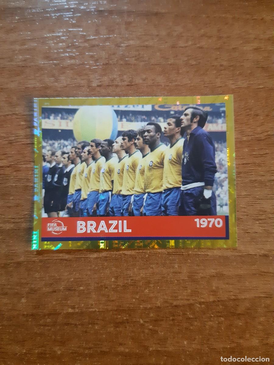 Cromos de F&uacute;tbol: FWC23 ALINEACI&Oacute;N BRASIL CAMPE&Oacute;N M&Eacute;XICO 1970 MUNDIAL QATAR 2022 PANINI. NUNCA PEGADO, SIN PEGAR